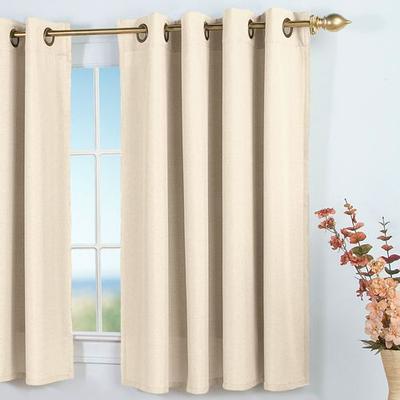 Ricardo Trading Llc Glasgow Short Grommet Curtain Panel, 56 x 45, Ivory