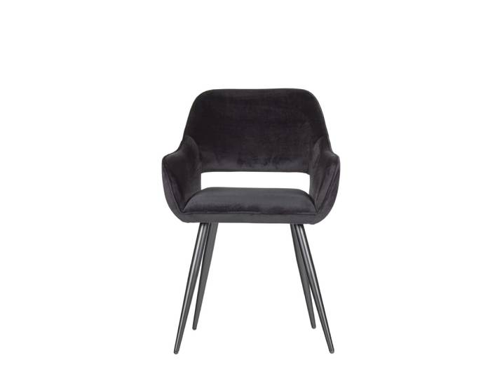 Chaise en velour noir