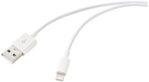 Renkforce USB-Kabel USB 2.0 USB-A Stecker, Apple Lightning Stecker 1.00m Weiß RF-6857548