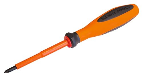 Klein Tools 604180EINS VDE-geïsoleerde Pozidriv PZ1 schroevendraaier met ergonomische handgreep