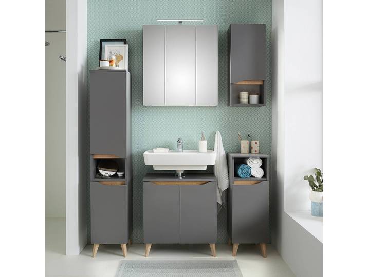 Salle de bain II 5 éléments 120 x 141 x 33cm Gris