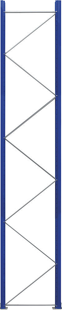 Palettenregal-Stützrahmen, zerlegt, enzianblau RAL 5010 / verzinkt, HxT 4620 x 900 mm eurokraft pro