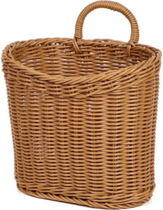 Inspire Picks Handwoven Rattan Style Hanging Storage Basket With Handle 2