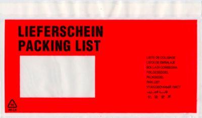Dokumententaschen, DIN lang, 240 x 110, 1000 Stück, Lieferschein