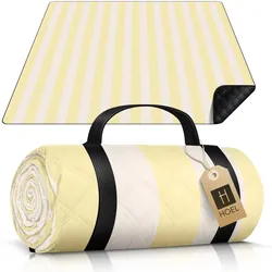 HOEL Picknickdecke Gelb - Ivory