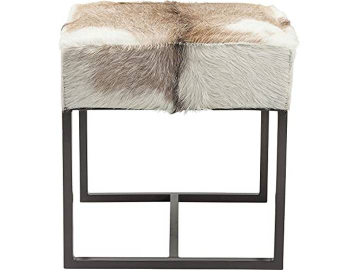 Kare Design Hocker Country Life, Sitzhocker, Sitzbank, Sitzstuhl, weiß/braun/schwarz, 47x45x45cm