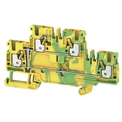Weidmüller Doppel-Mehrstock-Reihenklemmen A2T 2.5 PE 800V-A 0,14-2,5qmm grün-gelb