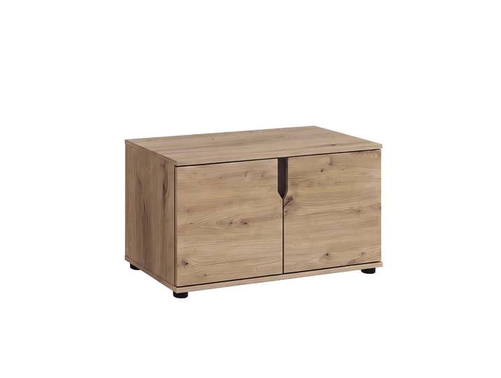 Mid.you Garderobenbank, Eiche Artisan, Kunststoff, 80x44x37 cm, erweiterbar, abwischbar, Garderobe, Garderobenbank