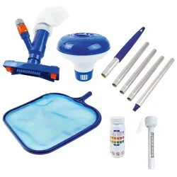 Happy People Wehncke Poolpflegeset 5-teilig mit Kescher & Bodensauger