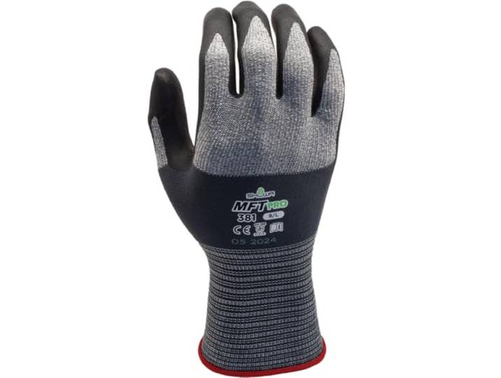 SHOWA Gant ultra-léger avec technologie de microfibre (MFT PRO) et revêtement de paume en mousse de polyuréthane\, conçu avec un fil technique\, manipulations complexes\, Tailles XXL