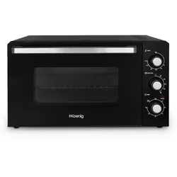 H.Koenig kompakter Mini-Backofen FO42, Kapazität 42 l, Temperatur bis 230 °C, 5 Kochmodi, Timer bis 90 Minuten, Umluft/Brötchen
