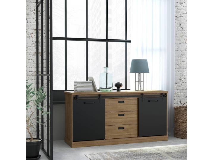 Buffet 173 x 88 x 52cm Marron/Noir