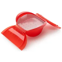 Lékué Mikrowellenkocher, Vorratsbehälter, Rot