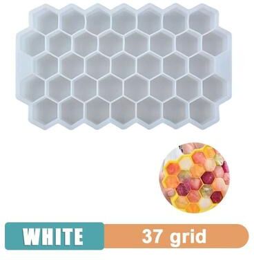 Uplift Picks Large Silicone Ice Cube Tray Giant Square Ice Mold For Drinks white 37 Grids