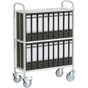 Rollcart Bürowagen 08-7473, 80 x 110 x 38cm, Holz & Metall, lichtgrau