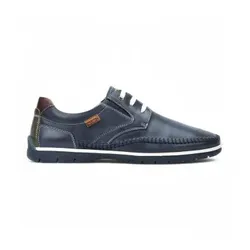 Pikolinos für Herren. M9A-4118 Lederschnürschuhe Marbella blau Gummizug (40), Wohnung, Schnürsenkel, Lässig