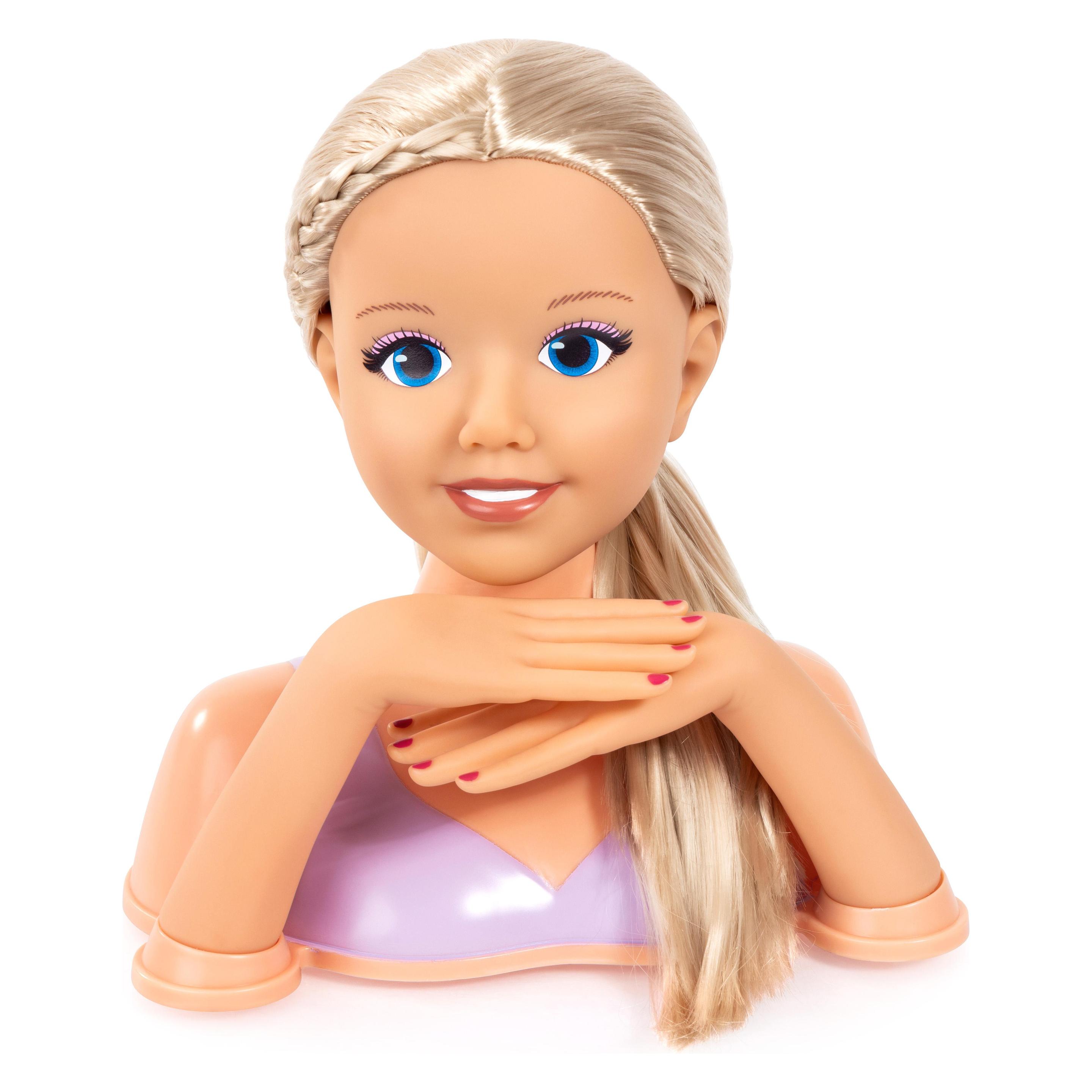 Magni Schmink- und Frisierkopf My Lovely Princess blondes Haar 25cm mit Kosmetik (90025AC)