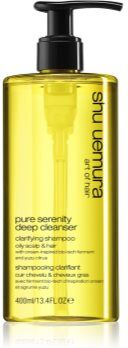 Shu Uemura Deep Cleanser Pure Serenity champô de limpeza profunda para cabelo e couro cabeludo oleosos 400 ml. Deep Cleanser Pure Serenity