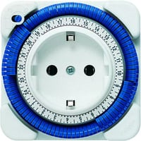 Steckdosen-Zeitschaltuhr TIMER 26 weiß, Analoge Schaltuhr für Schutzkontakt-Steckdosen