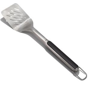 OXO Pfannenwender Good Grips, 11309100, Edelstahl, 9,6 x 41 cm, spülmaschinengeeignet, schwarz/silber