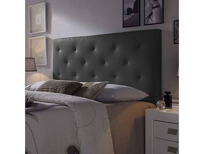 Marckonfort Rombo Kopfteil für Bett, 140x60x8 cm Farbe schwarz