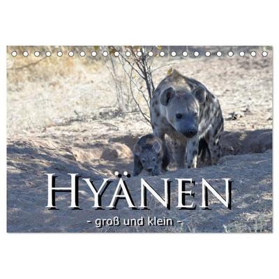 Hyänen - groß und klein (Tischkalender 2027 DIN A5 quer), CALVENDO Monatskalender