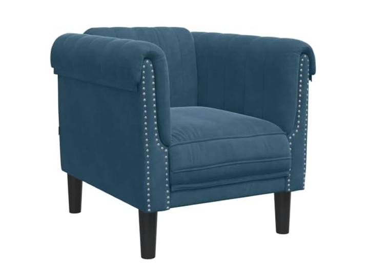 vidaXL Sessel Blau Samt