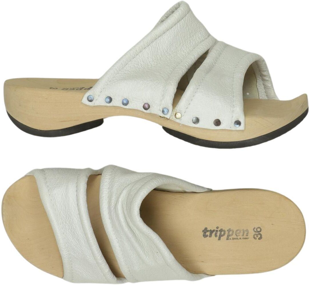 trippen Damen Sandalen, Cremeweiß, Gr. EU 36, kein / Etikett - Second Hand