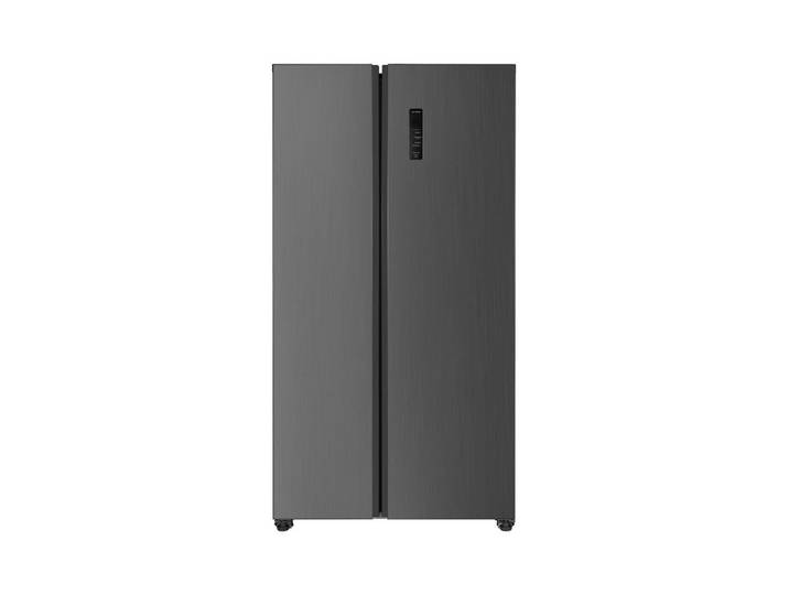 KIBERNETIK Side-by-Side SBS532 Edelstahl , Energieeffizienz: E, grau, B:90,5cm H:177,5cm T:72cm, Kühlschränke, Side-by-Side