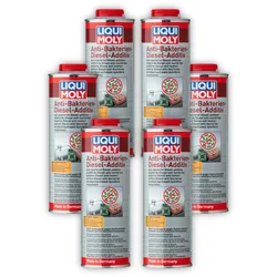 6x Additiv LIQUI MOLY 21317 Anti-Bakterien-Diesel-Additiv Kraftstoff Biozid 1 Liter