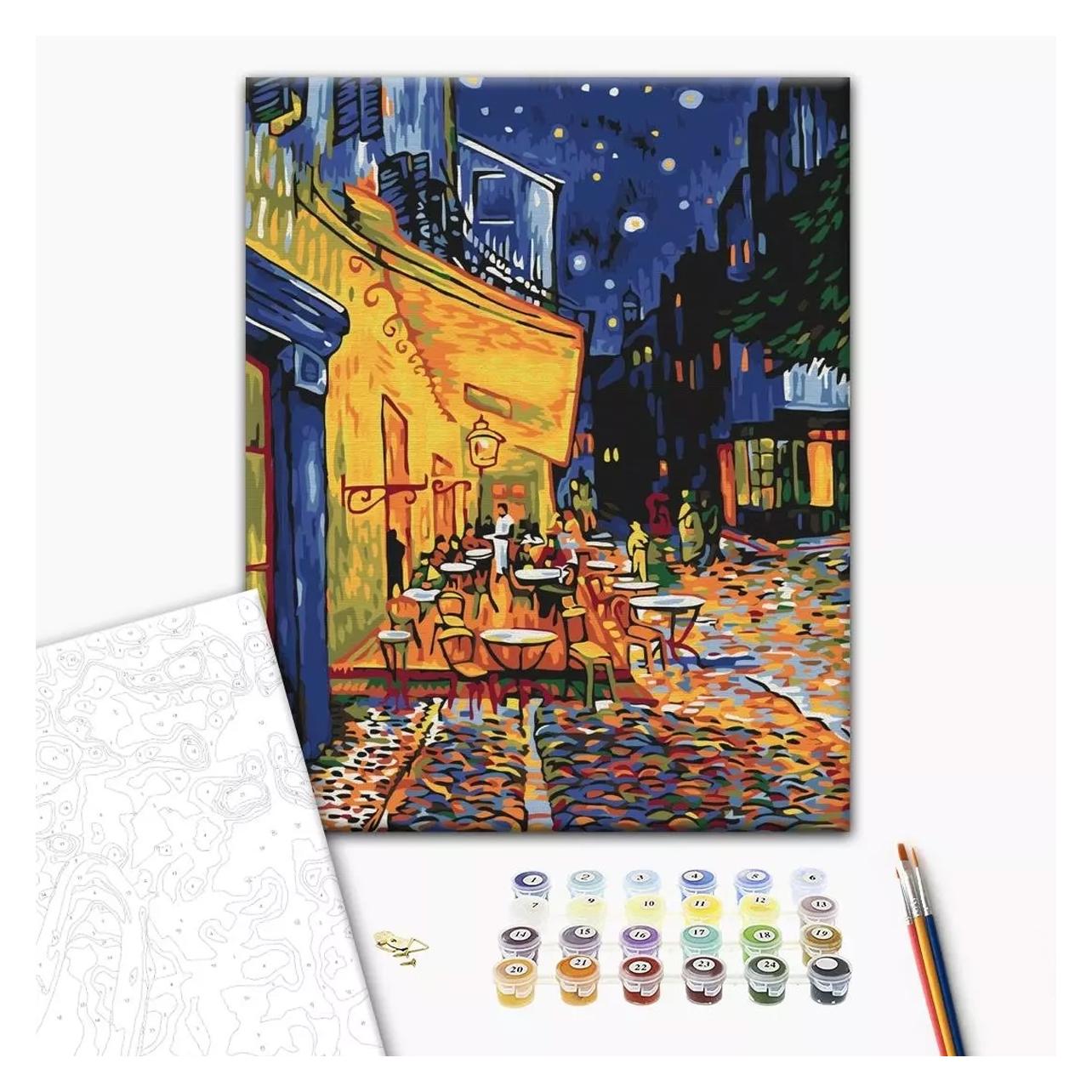 Brushme Malen nach Zahlen, 40x50 cm, Nachtcaf in Arles, Vincent van Gogh, 1 Stk. (49007050)