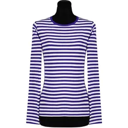 Thetru Damen Ringelshirt langarm blau-weiss – alltagstauglich (XXL)