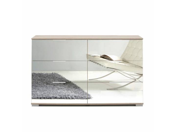 Wimex Easy Plus Sideboard - Eiche sägerau Nachbildung, Spiegelglas Modern