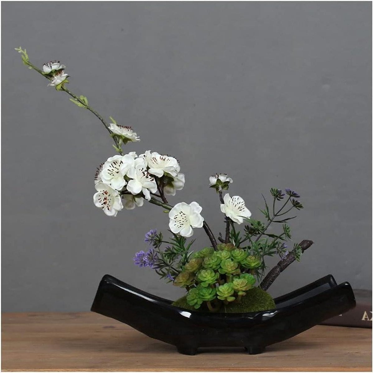 Set van realistische kunstbloemen pruimenbloesem voor huisdecoratie - Wit