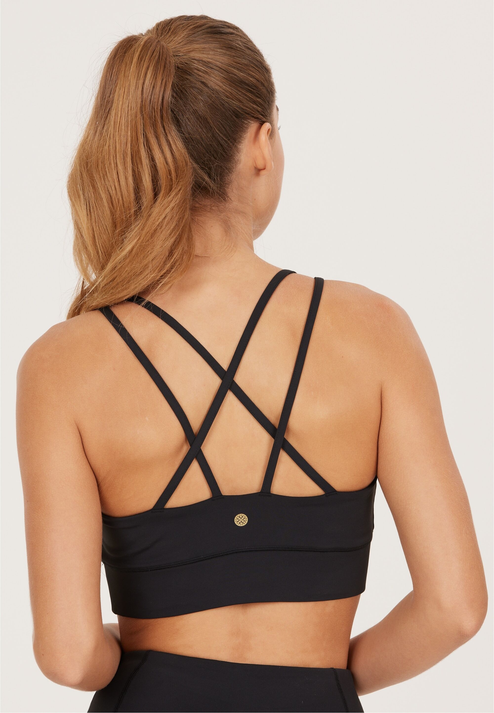 Sport-BH ATHLECIA "Elli", Damen, Gr. S, schwarz, 100% Polyester, unifarben, BHs Sport-BH, mit feuchtigkeitsregulierenden Eigenschaften