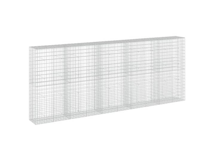 Gabion aus verzinktem Stahl, 500 x 50 x 200 cm, Draht 3,5 mm Verzinkter Stahl, Draht 3,5 mm, Maschen 5 x 10 cm, Haken und Clips, Outdoor, Garten, Landschaftsbau, Heimwerker
