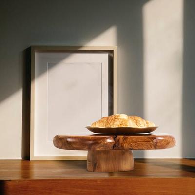 Greenage Cedar Roots Serving Stand Farmhouse wood pedestal stand plant holder