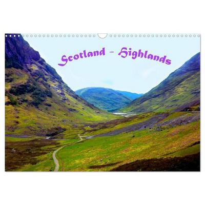 Scotland - Highlands (Wandkalender 2027 DIN A3 quer), CALVENDO Monatskalender