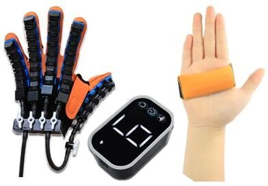 Uplifted Finds Electric Finger Rehabilitation Robot Training Glove For Stroke And Hemiplegia Therapy xl left With Bracelet