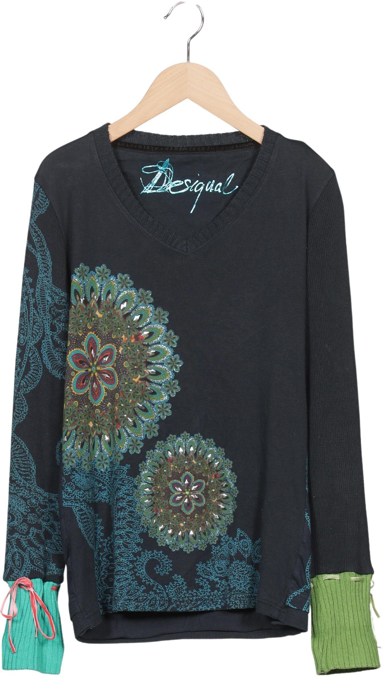 Desigual Damen Pullover, Mehrfarbig, Gr. S, Baumwolle - Second Hand
