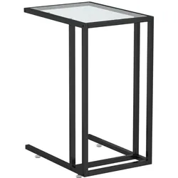 vidaXL Computer-Beistelltisch Transparent 50 x 35 x 65 cm Hartglas