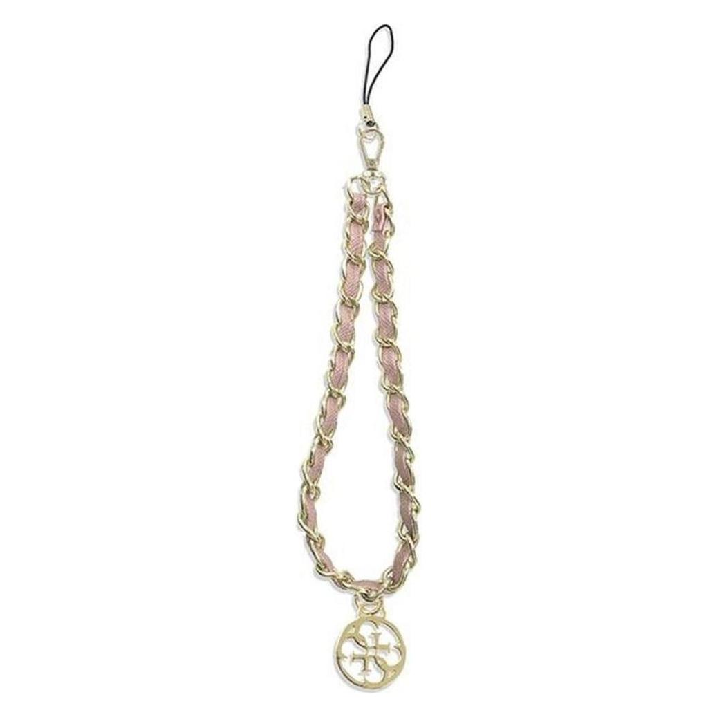 Guess zawieszka GUSTSAS4P Phone Strap różowy/pink Chain Metal 4G Charm (GUSTSAS4P)