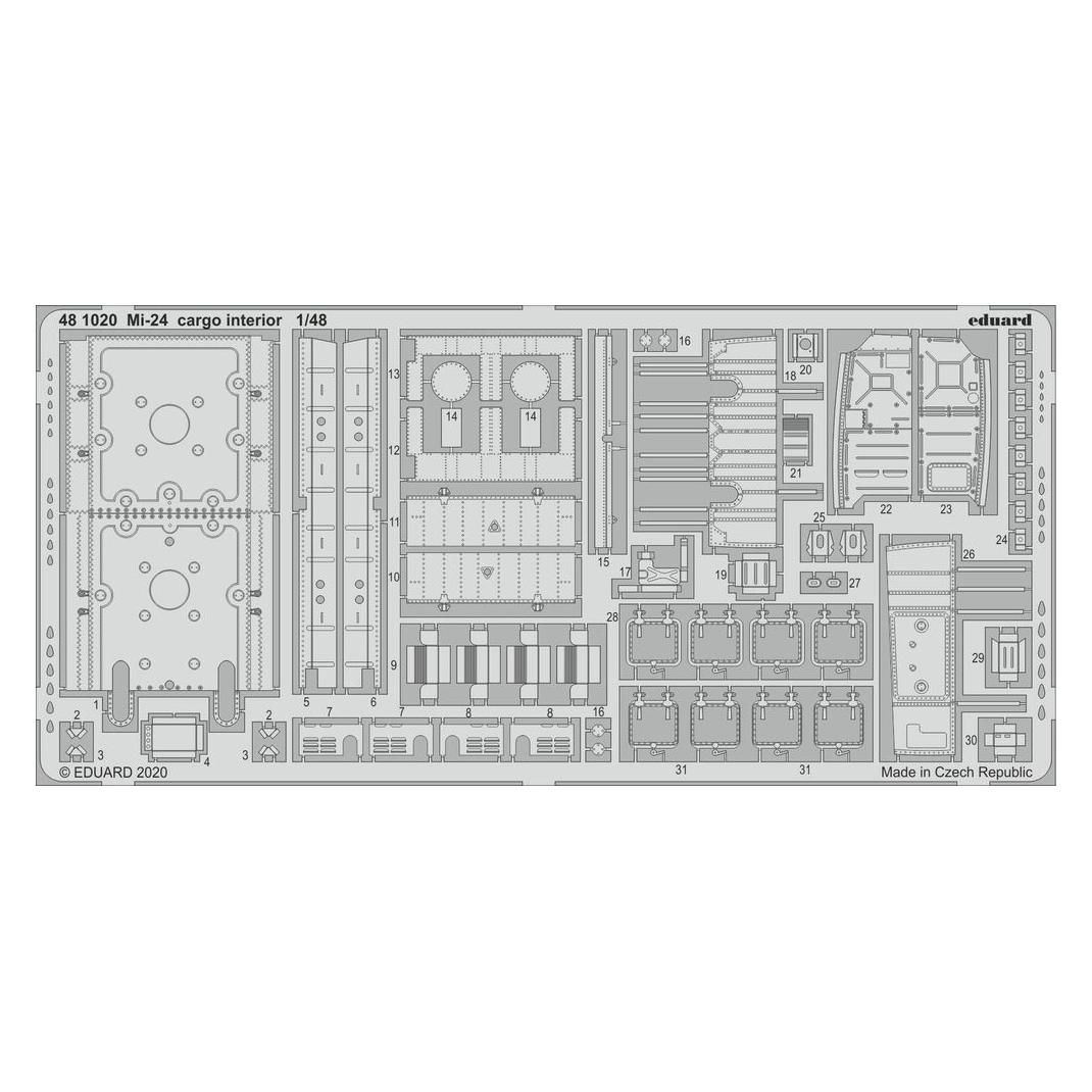 Eduard Mi-24 cargo interior for Zvezda (481020)