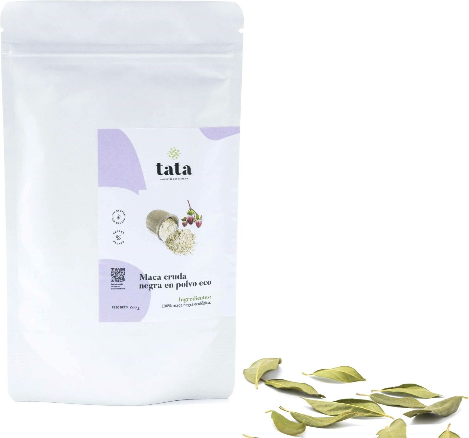 Tata Alimentos Raw Black Maca Powder Eco 200 gr
