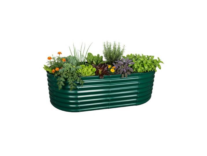 Relaxdays Halfrond metalen hoogbed