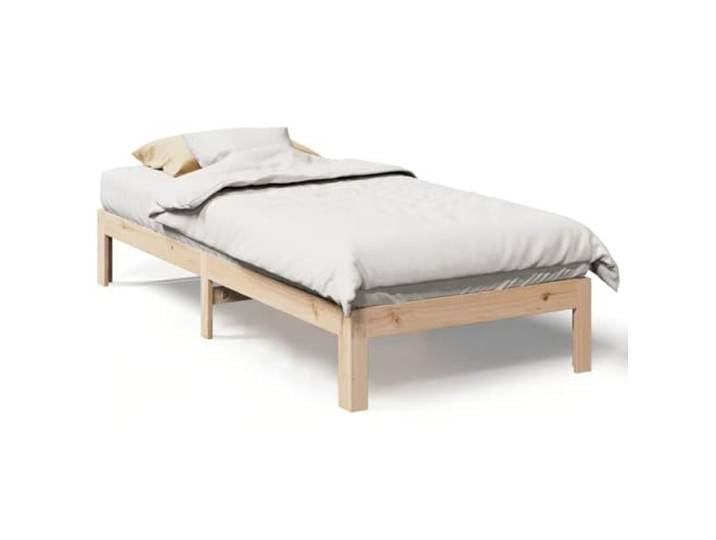 PUGYNBK Bettgestell aus Kiefernholz, 90 x 200 cm Lattenrost im Lieferumfang enthalten, stabile Füße, Mehrfachverbindung, ohne Lattenrost, Schlafzimmer