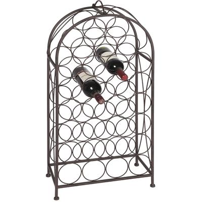 Flaschenhalter AMBIENTE HAUS "Flaschenständer gr 93cm - antikbraun", braun (antikbraun), B:42cm H:91cm L:42cm, Eisen, Flaschenhalter, Flaschenhalter