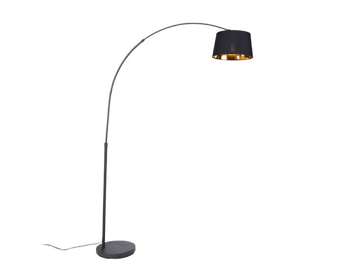 Lampe d'arche moderne noire avec or - Arc Basic
