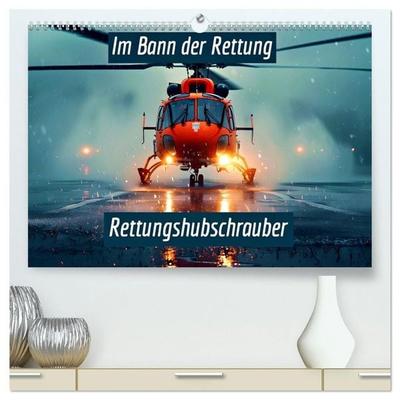 Im Bann der Rettung - Rettungshubschrauber (hochwertiger Premium Wandkalender 2027 DIN A2 quer), Kunstdruck in Hochglanz