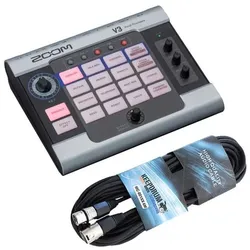 Zoom V3 Vocal Effektgerät mit XLR-Kabel 6m, Effektgerät